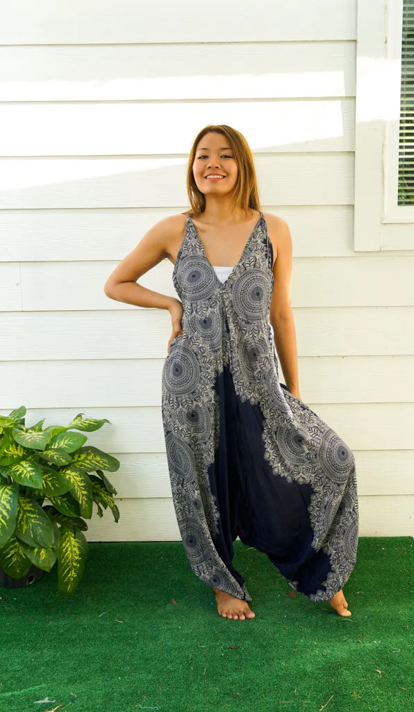 Indigo Lotus Boho Hippie Jumpsuit