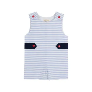 Jack Keene Jon Jon - Park City Periwinkle Stripe with Nantucket Navy & Richmond Red Buttons