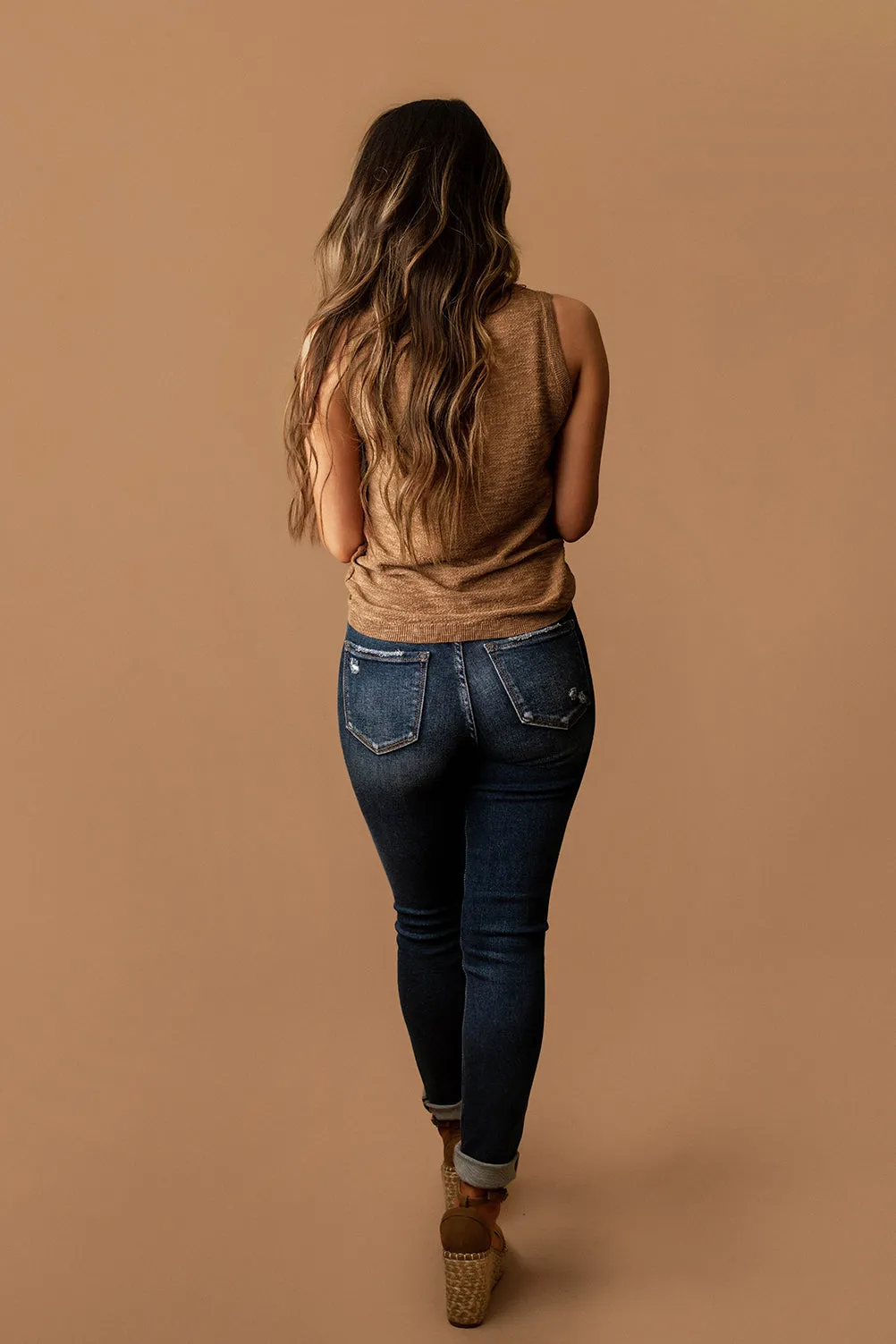 Just For Now Slub Knit Tank (Warm Taupe)