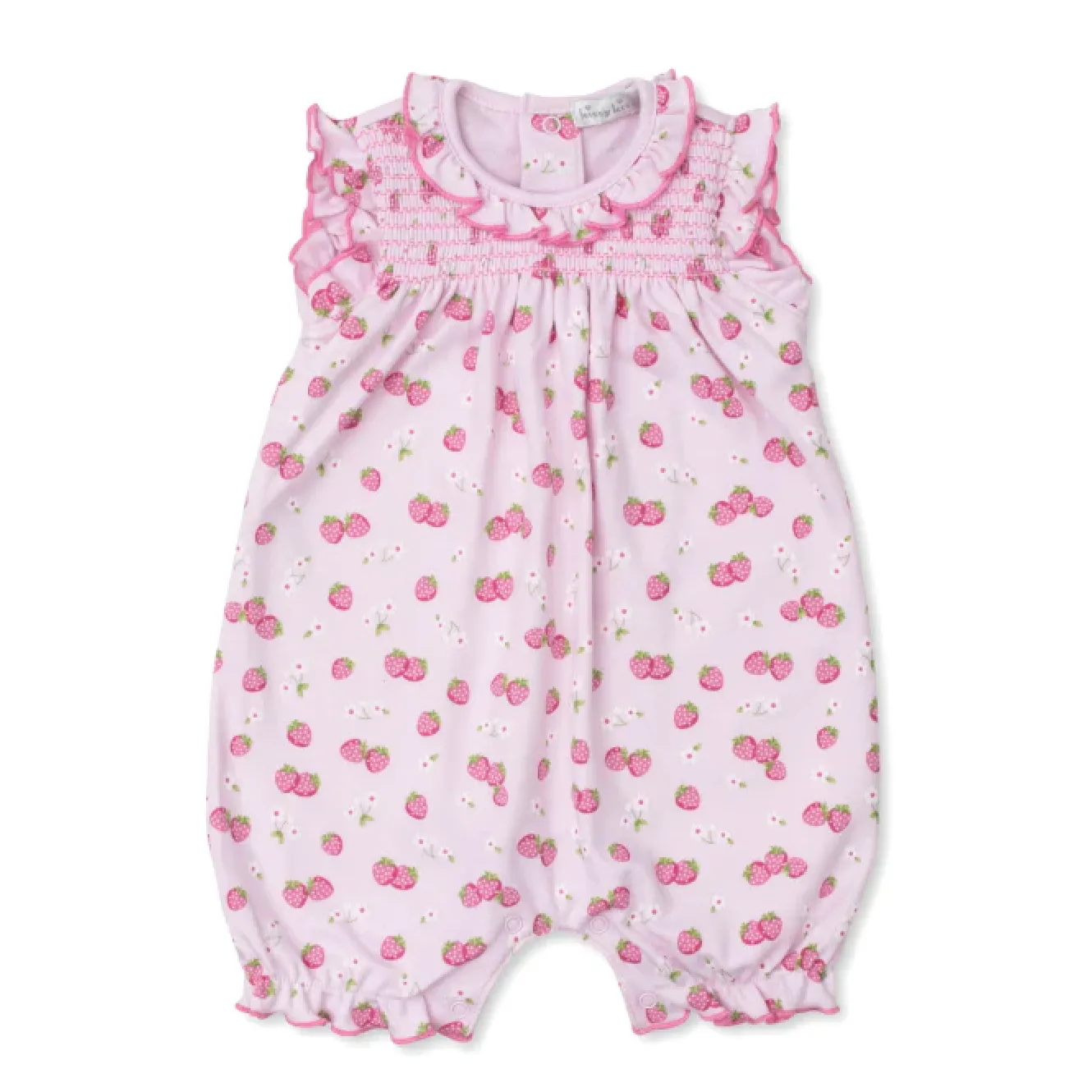 Kissy Kissy Strawberry Essence Smocked Playsuit