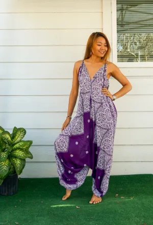 Lavender Bloom Boho Hippie Jumpsuit