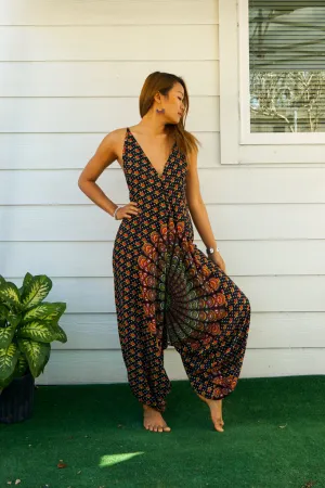 Mandala Bloom Boho Hippie Jumpsuit