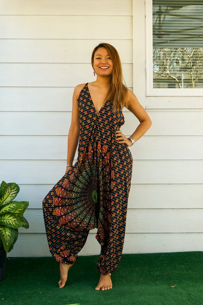 Mandala Bloom Boho Hippie Jumpsuit
