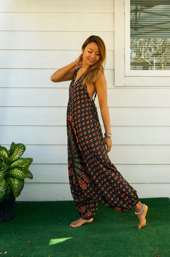 Mandala Bloom Boho Hippie Jumpsuit