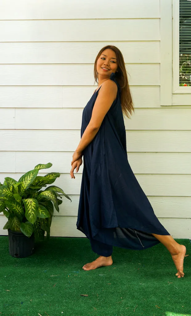 Navy Blue Boho Jumpsuit