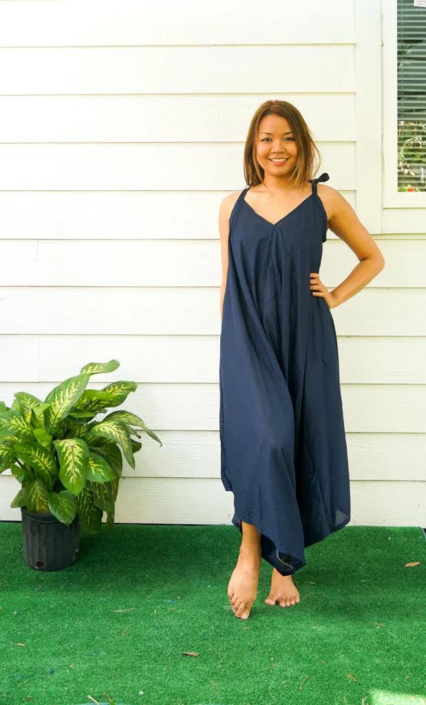 Navy Blue Boho Jumpsuit