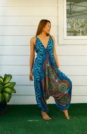 Ocean Mandala  Boho Hippie Jumpsuit