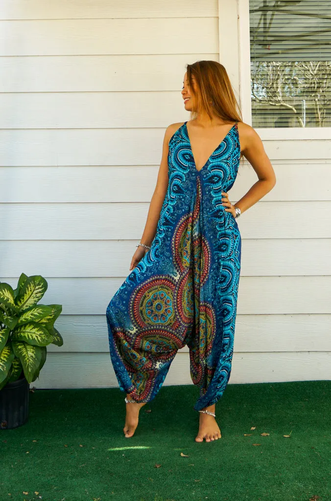 Ocean Mandala  Boho Hippie Jumpsuit