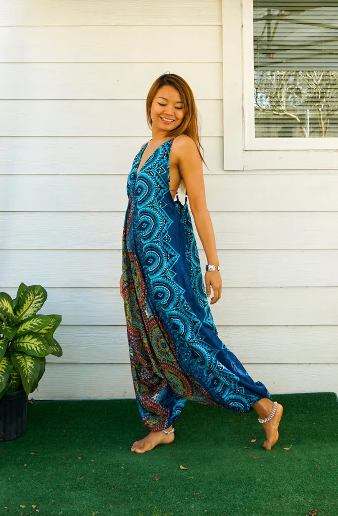 Ocean Mandala  Boho Hippie Jumpsuit