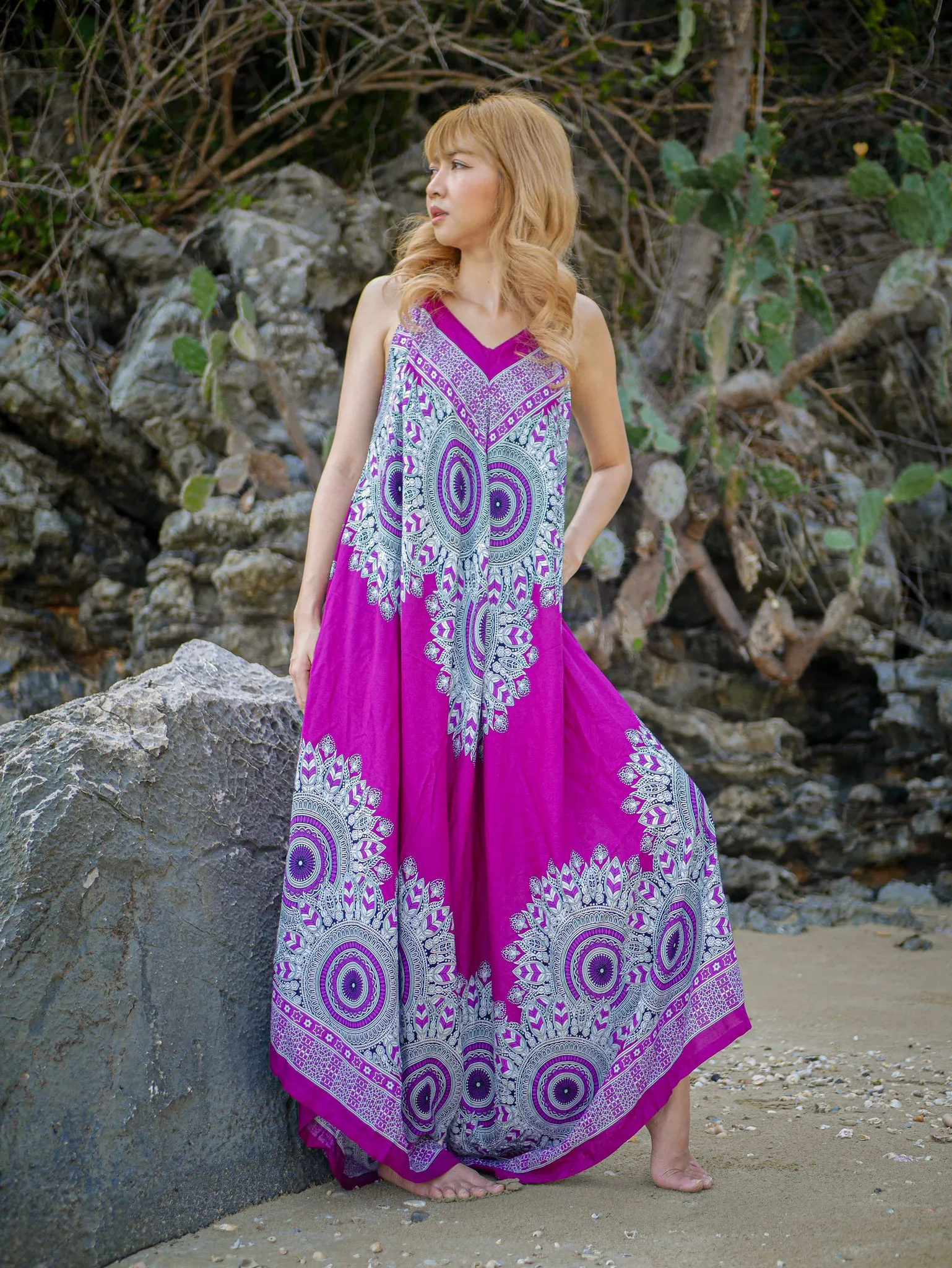 Orchid Mandala Boho Jumpsuit