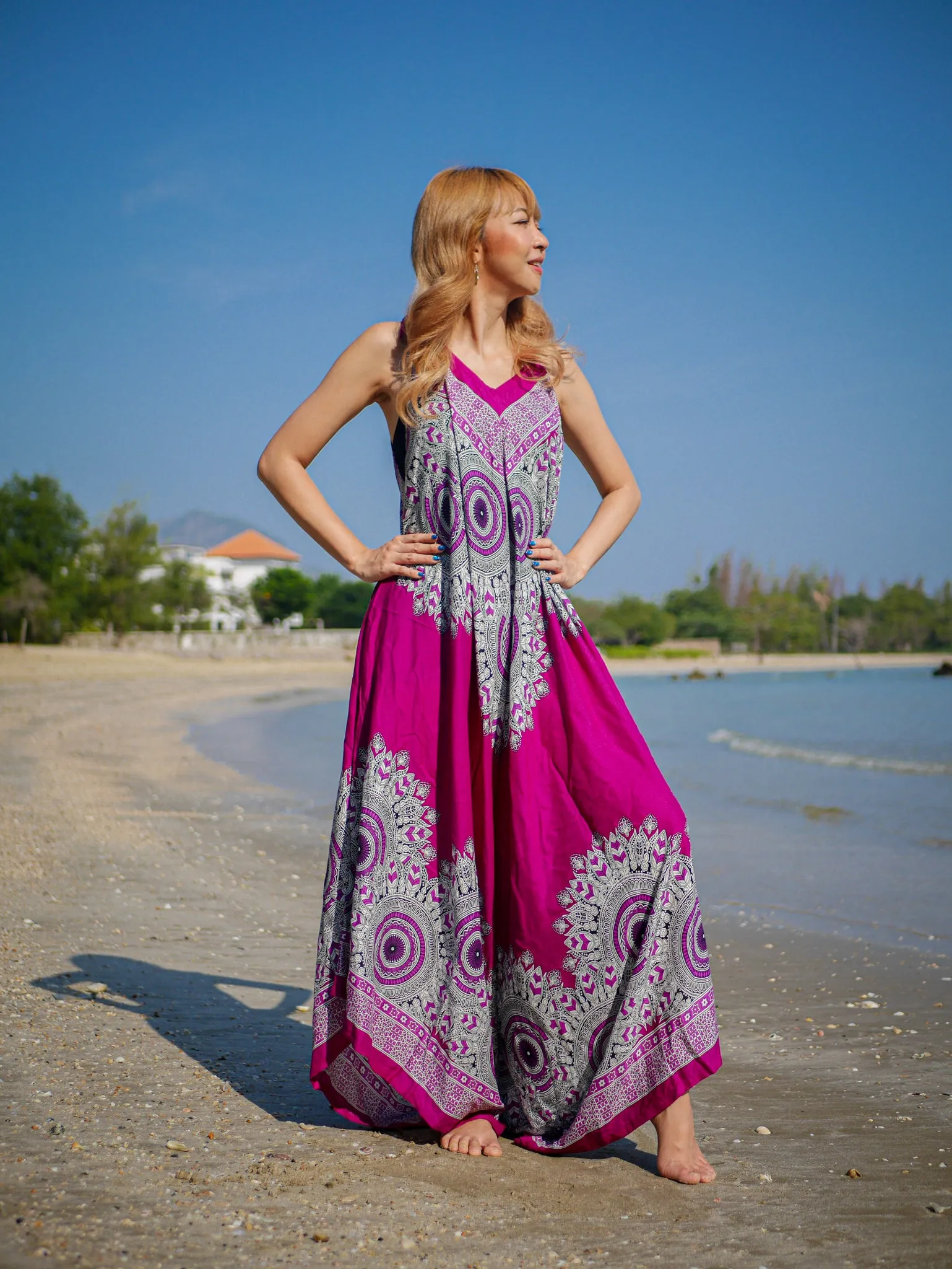 Orchid Mandala Boho Jumpsuit