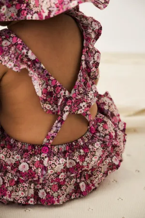 Organic Cotton Madeline Playsuit - Garden Print