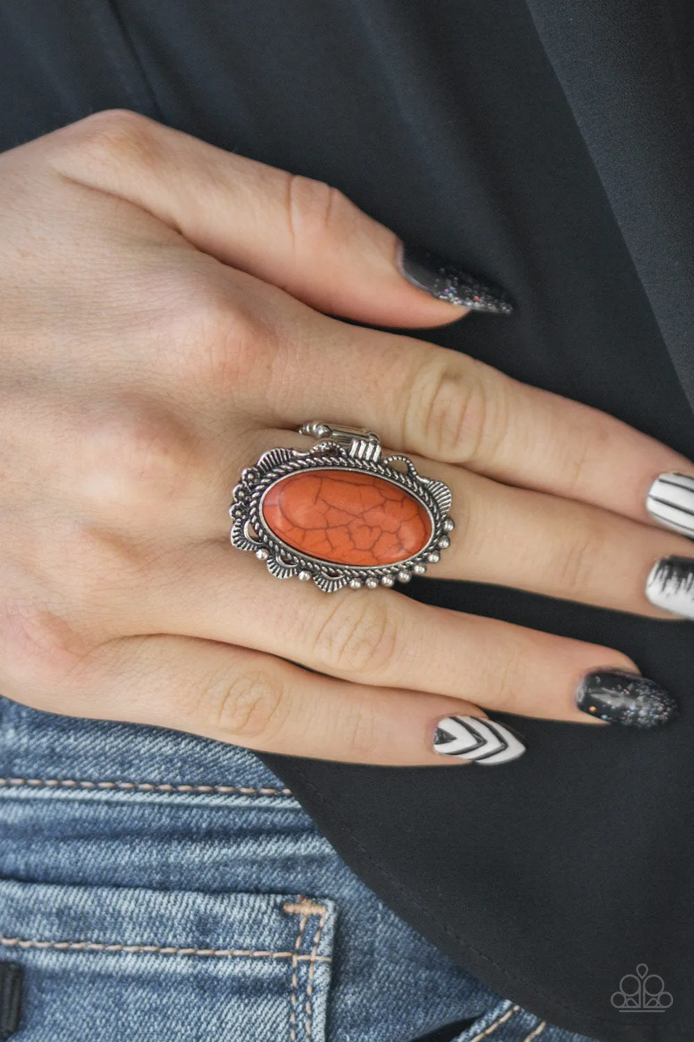 Paparazzi Open Range Ring Orange