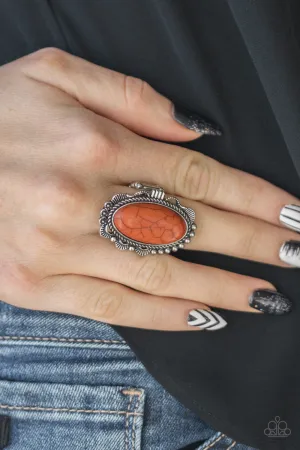 Paparazzi Open Range Ring Orange