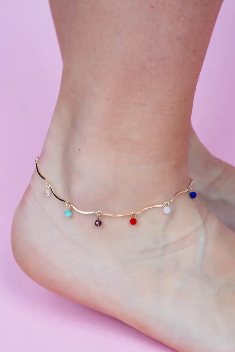 Paradise Retreat Multi-Color Beaded Anklet