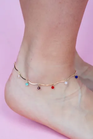 Paradise Retreat Multi-Color Beaded Anklet