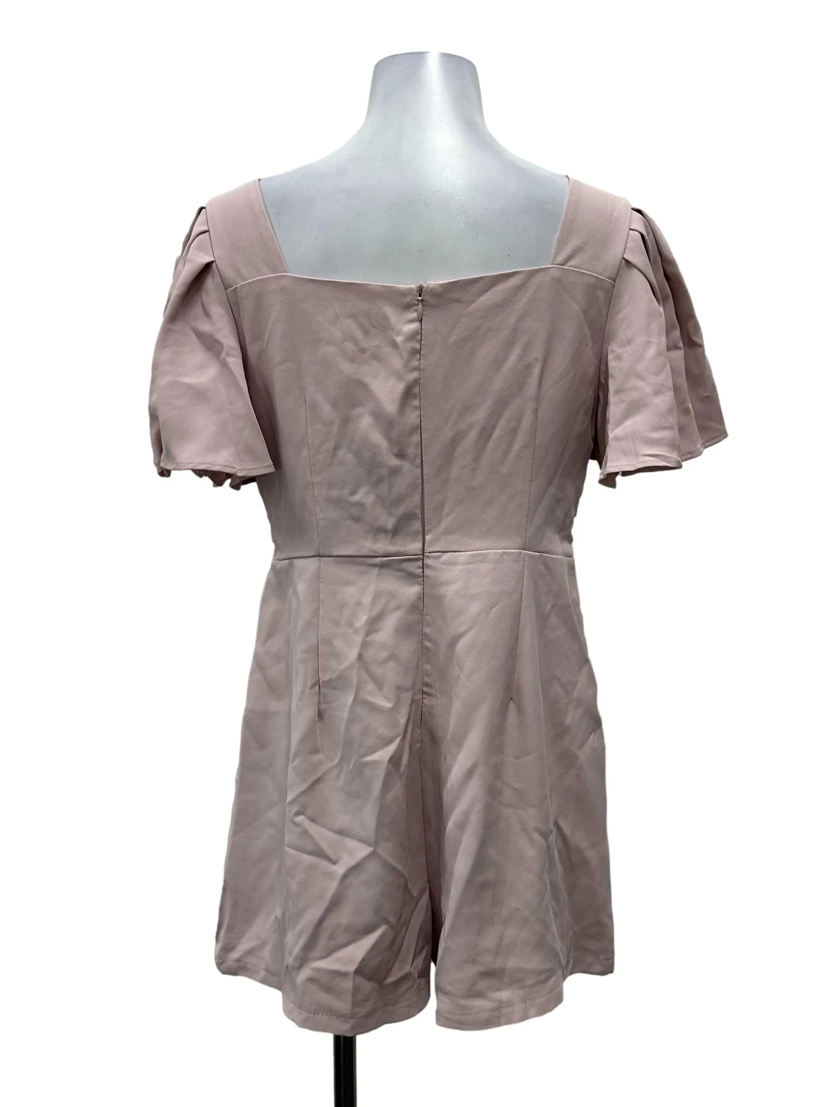 Pink Ruched Romper
