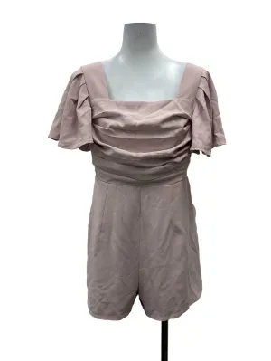 Pink Ruched Romper