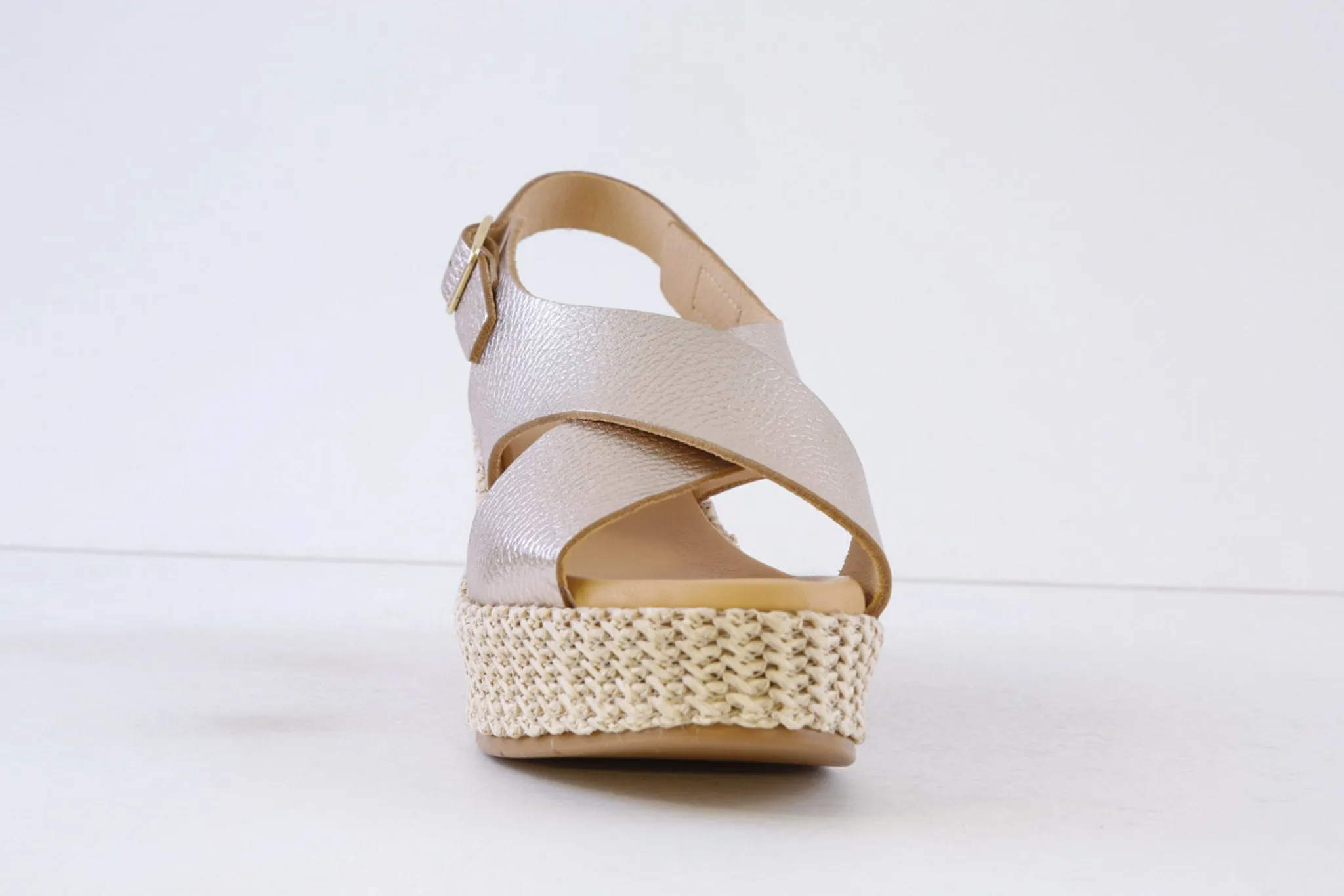 PITILLOS - 10570 MEDIUM WEDGE ESPADRILLE SANDAL - GOLD