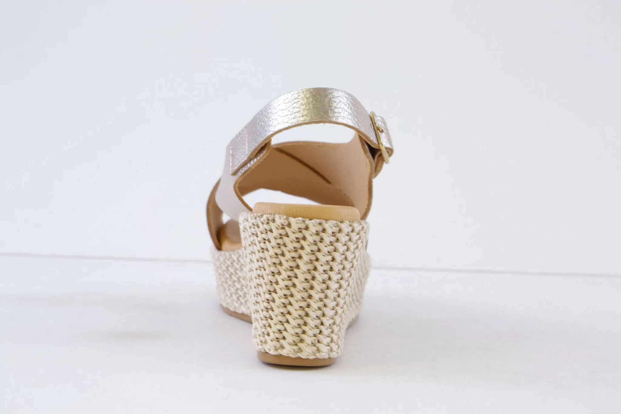 PITILLOS - 10570 MEDIUM WEDGE ESPADRILLE SANDAL - GOLD
