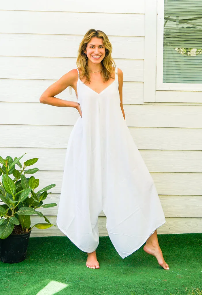 Pure White Boho Jumpsuit