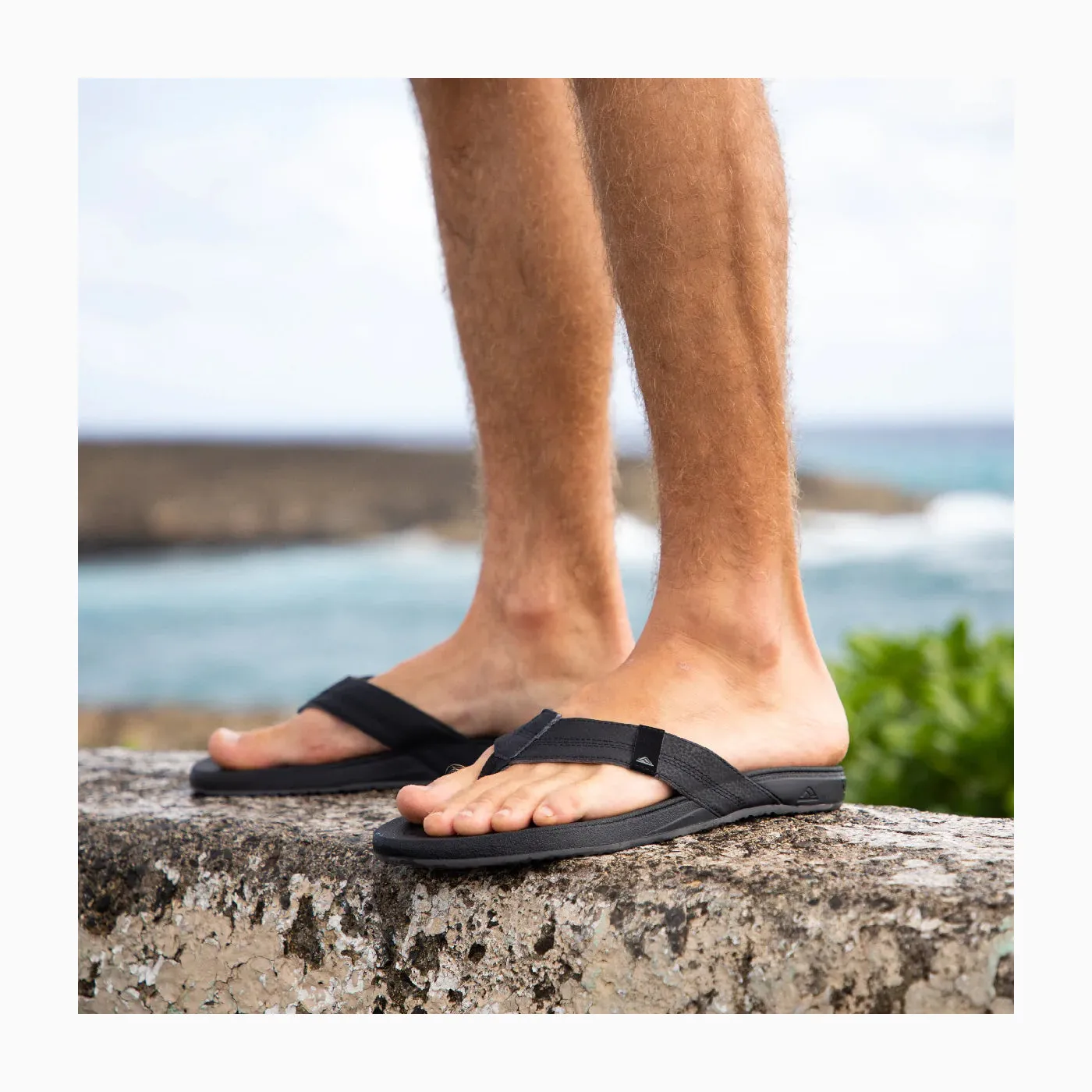 Reef Mens Cushion Phantom Black Sandal