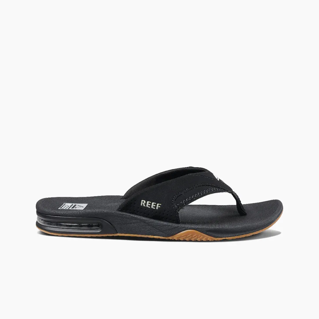 Reef Mens Fanning Black/Silver Sandal