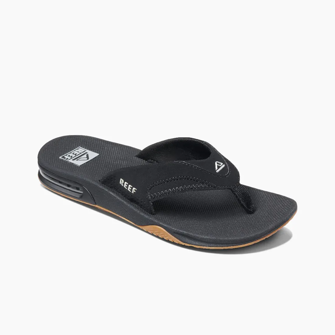 Reef Mens Fanning Black/Silver Sandal