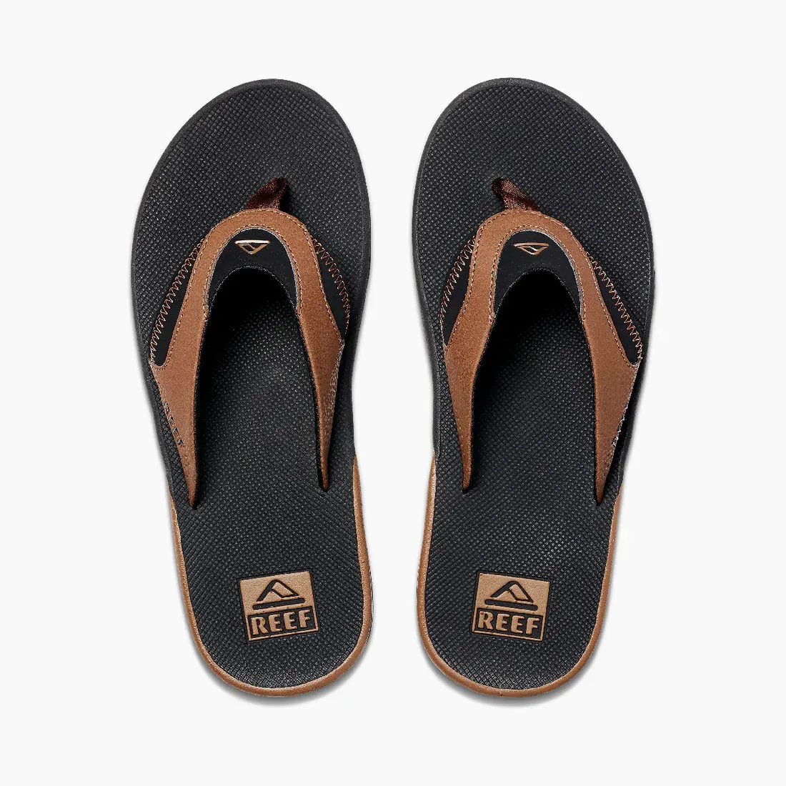 Reef Mens Fanning Black/Tan Sandals