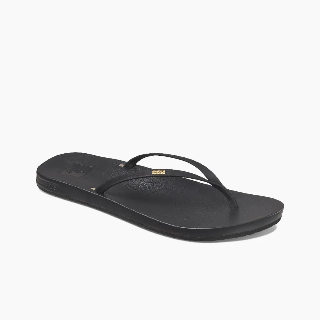 Reef Womens Cushion Slim Black Sandal