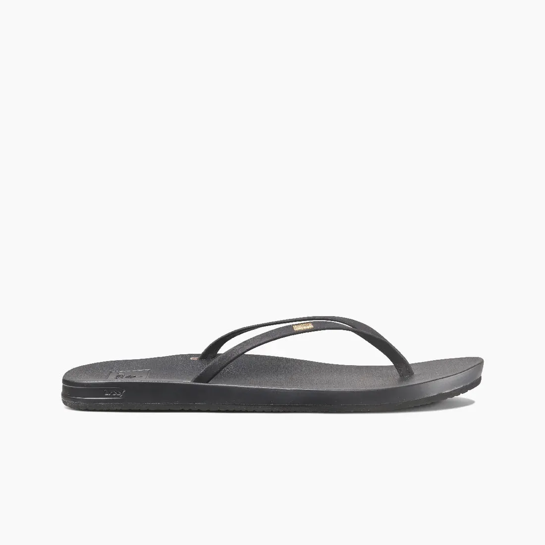 Reef Womens Cushion Slim Black Sandal