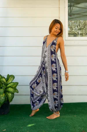 Royal Elephant Boho Jumpsuit