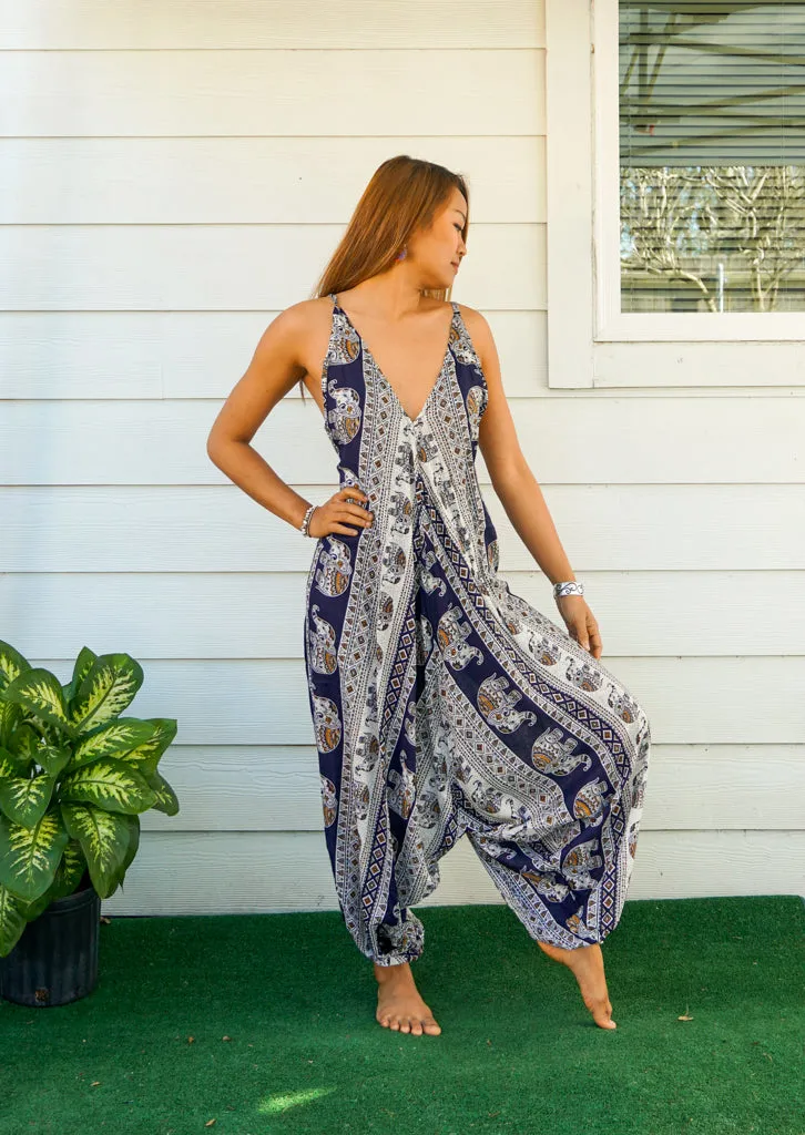 Royal Elephant Boho Jumpsuit
