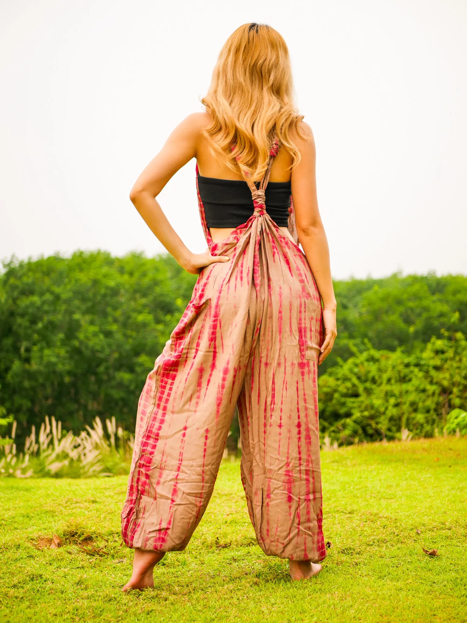 Sand Dunes Racerback Dungarees Jumpsuit Romper