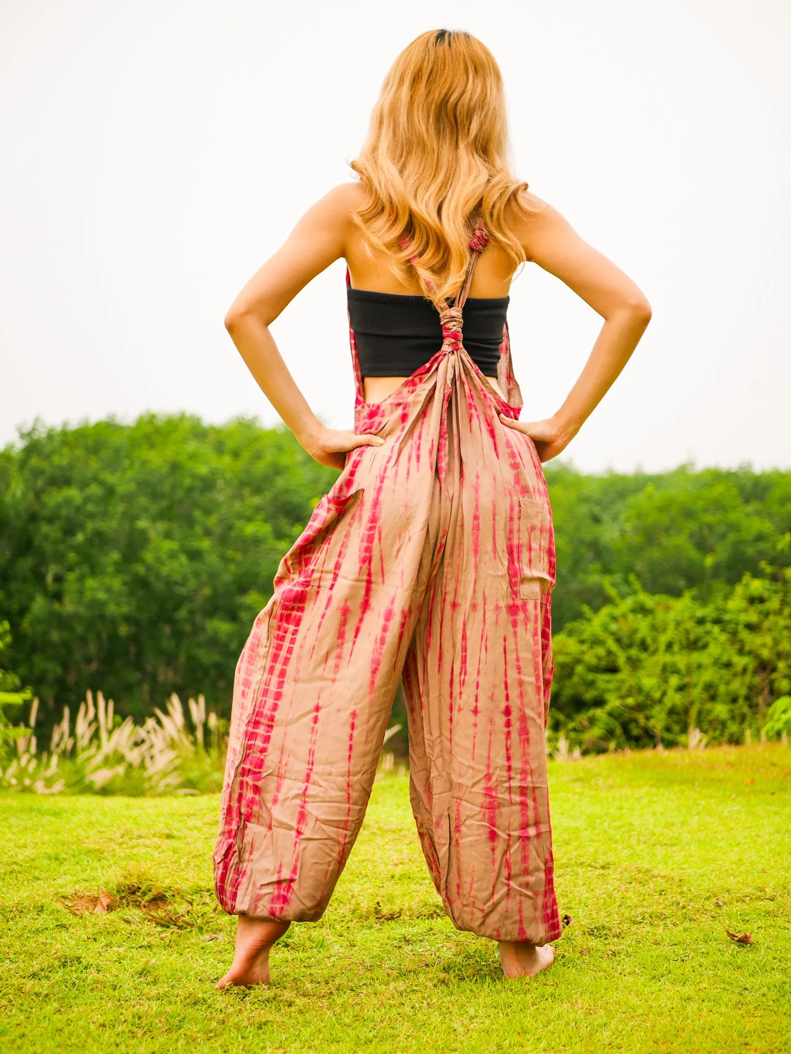 Sand Dunes Racerback Dungarees Jumpsuit Romper