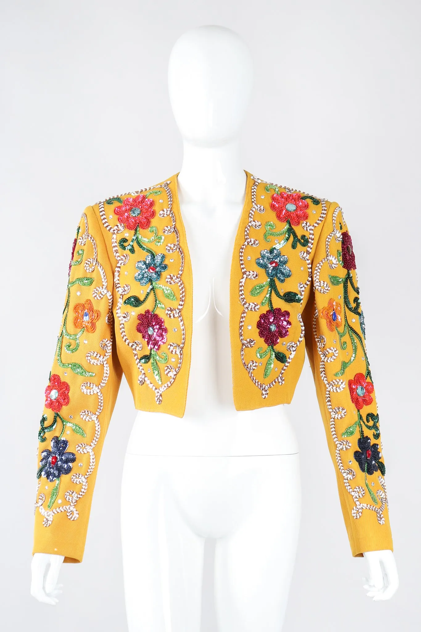 Sequin Flower Matador Jacket