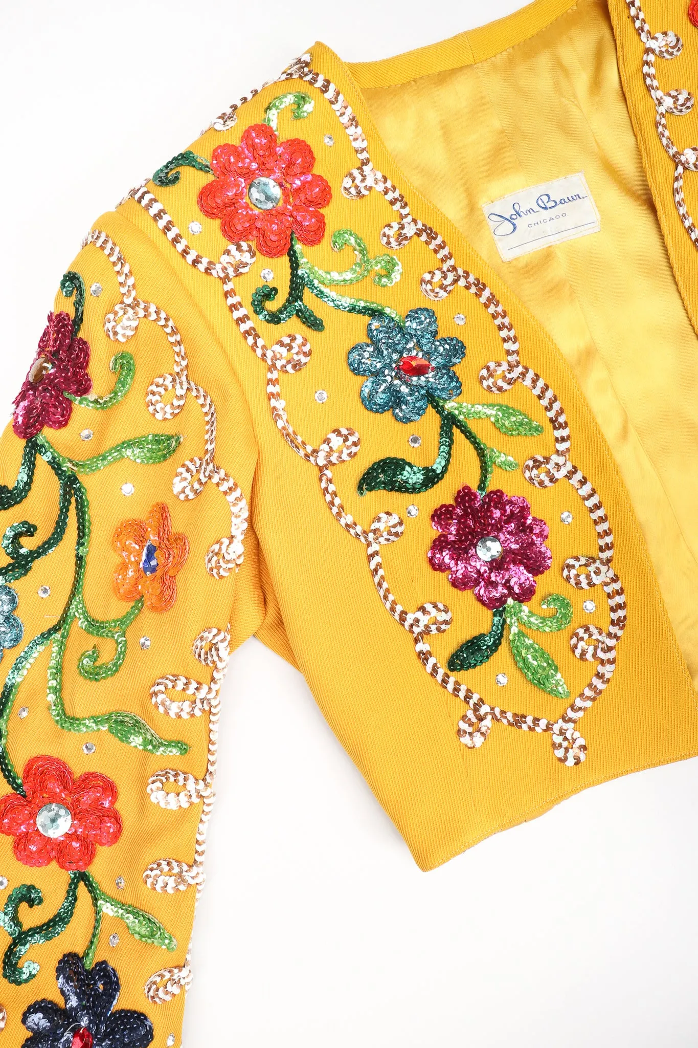 Sequin Flower Matador Jacket