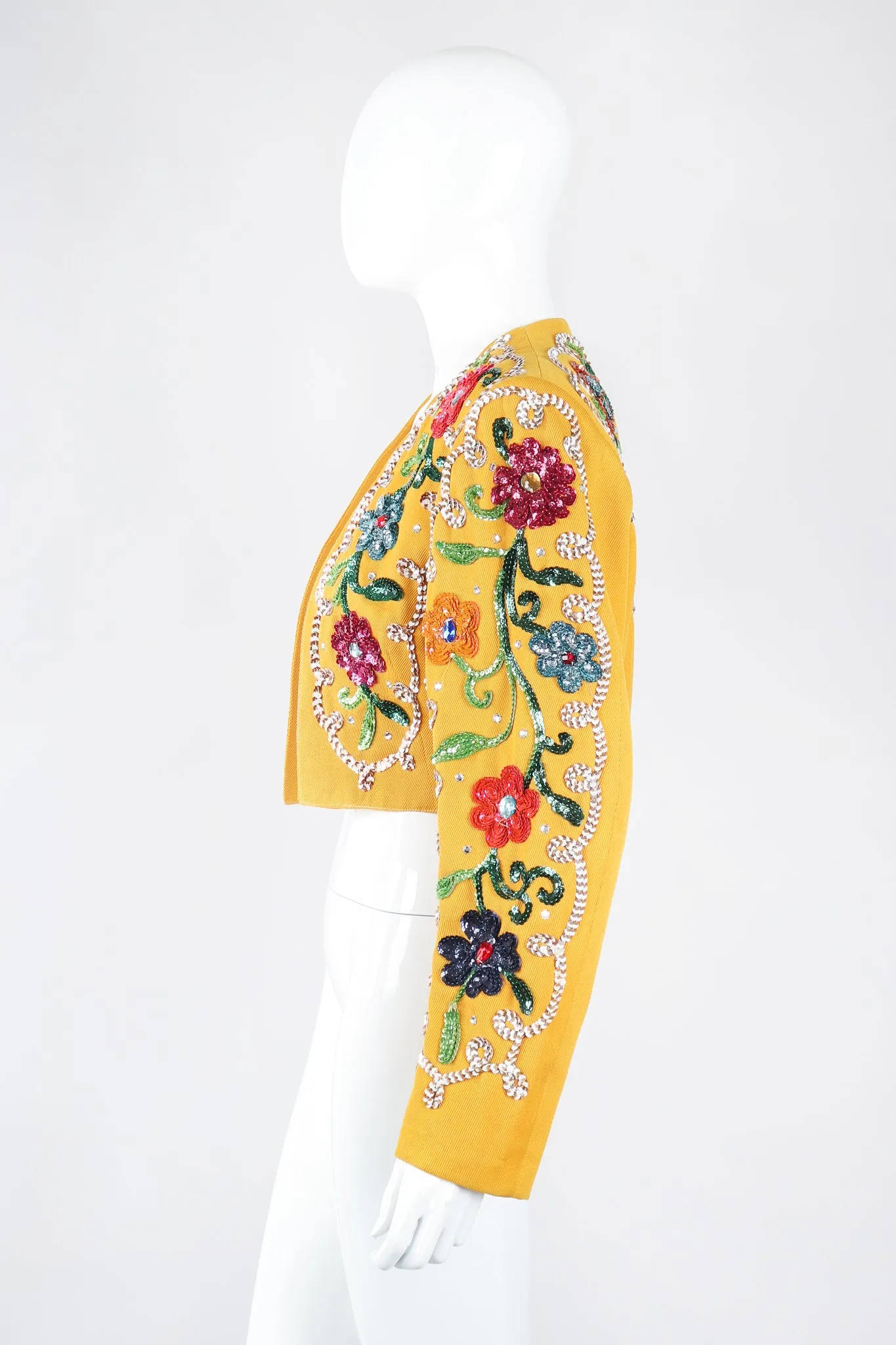 Sequin Flower Matador Jacket
