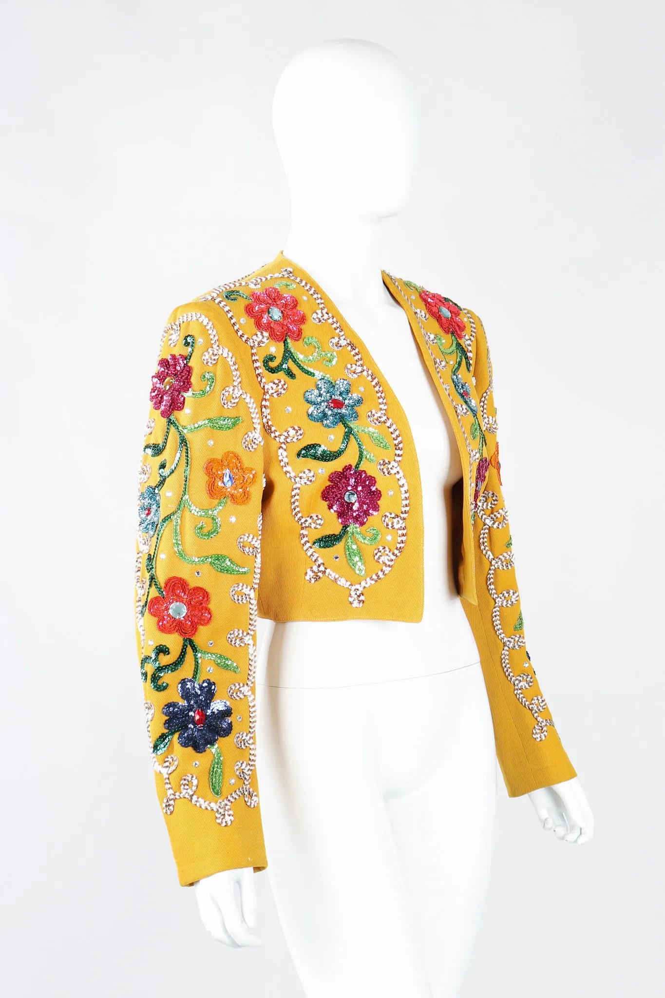 Sequin Flower Matador Jacket