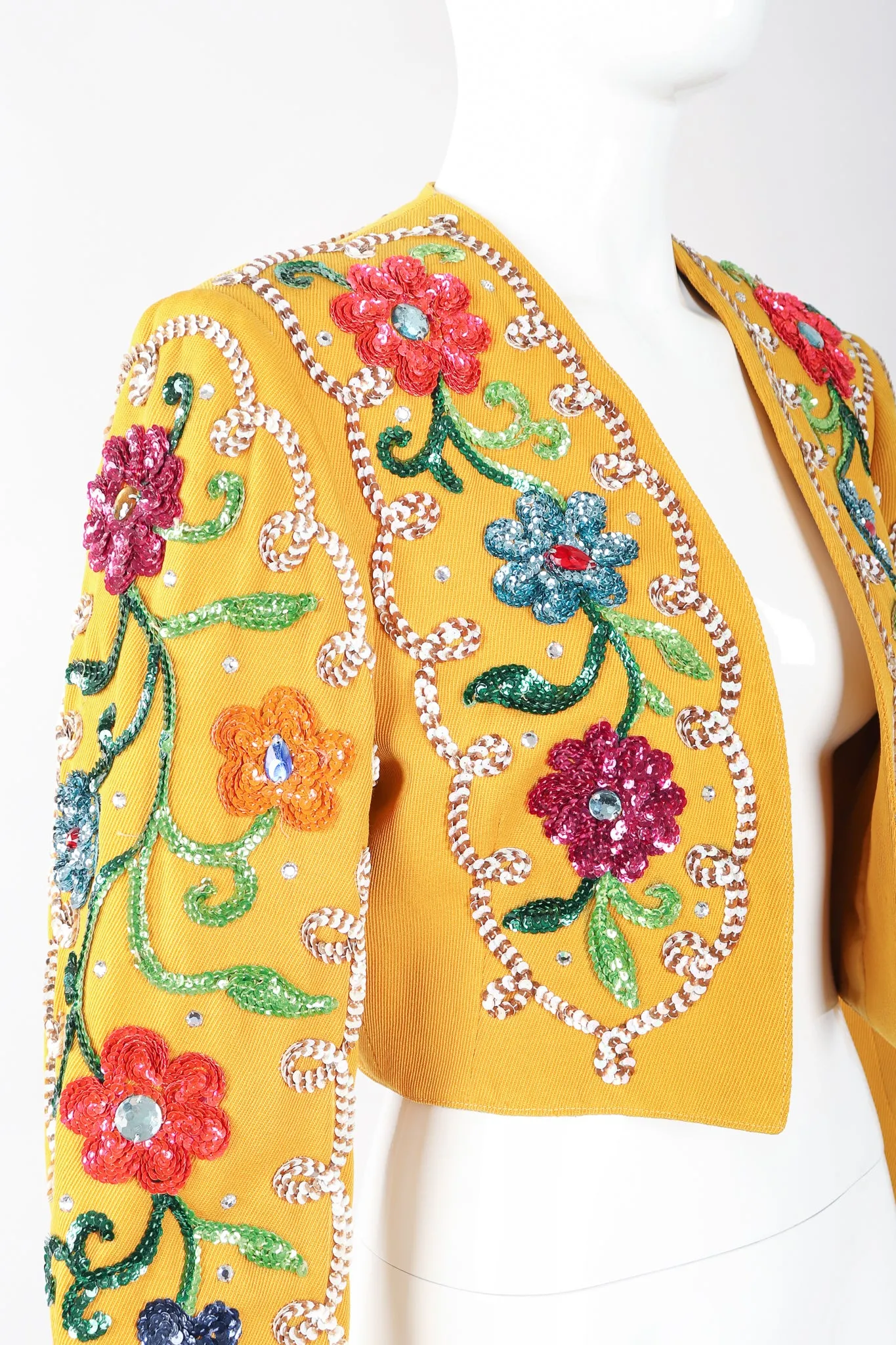 Sequin Flower Matador Jacket