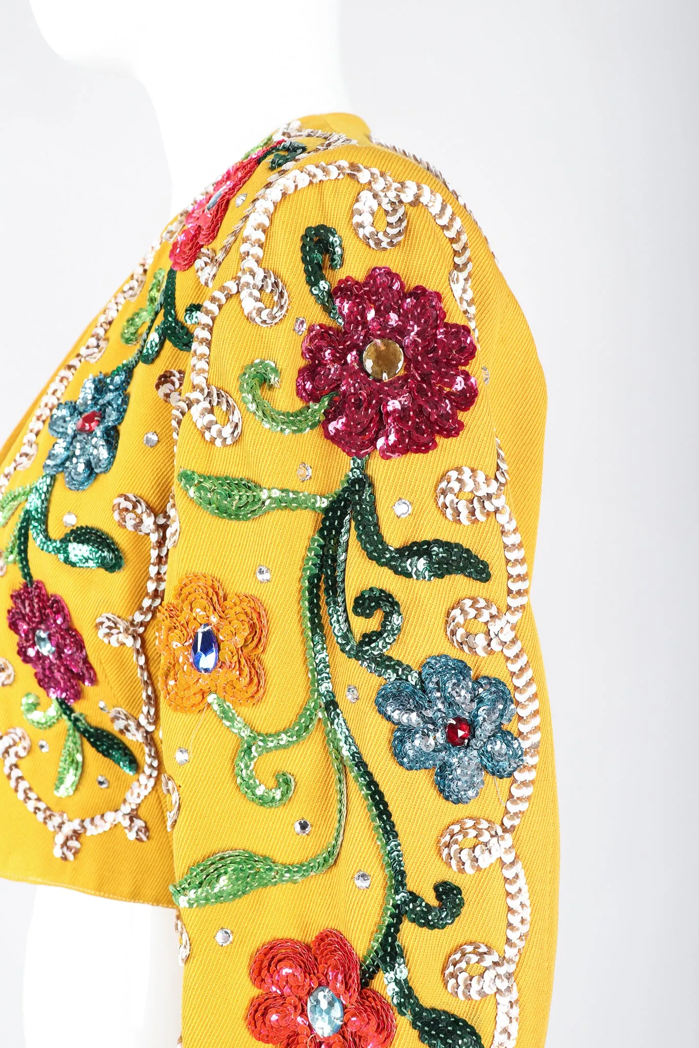 Sequin Flower Matador Jacket