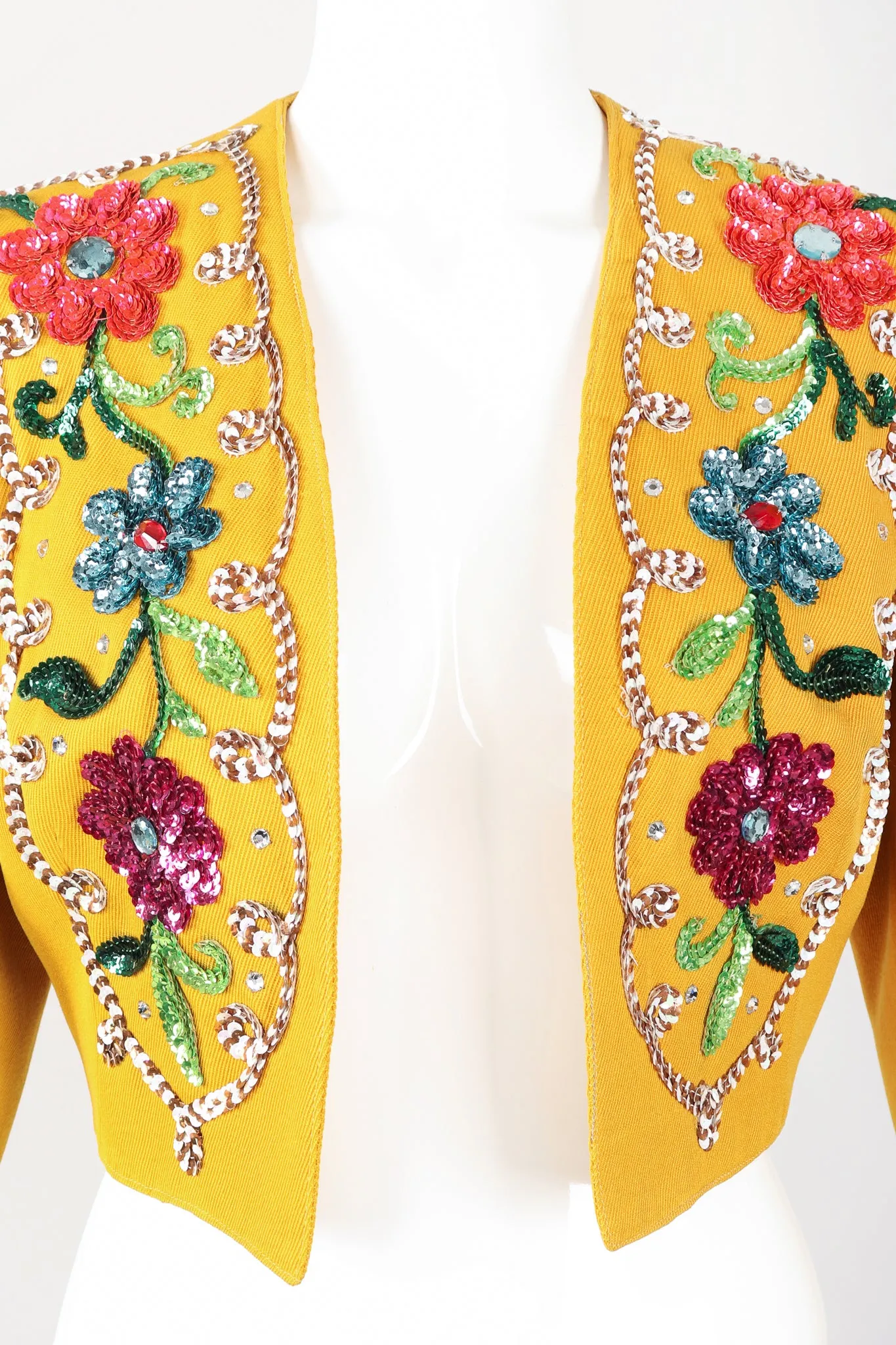 Sequin Flower Matador Jacket