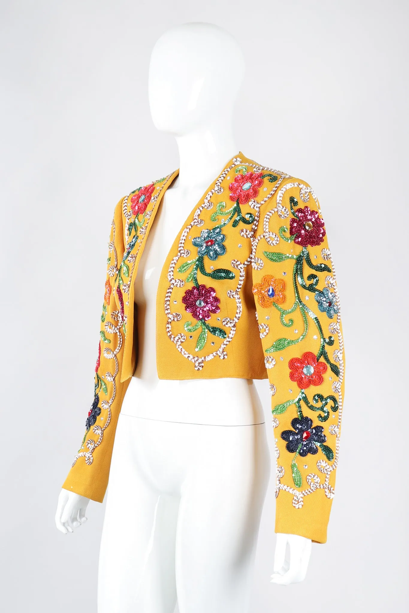 Sequin Flower Matador Jacket