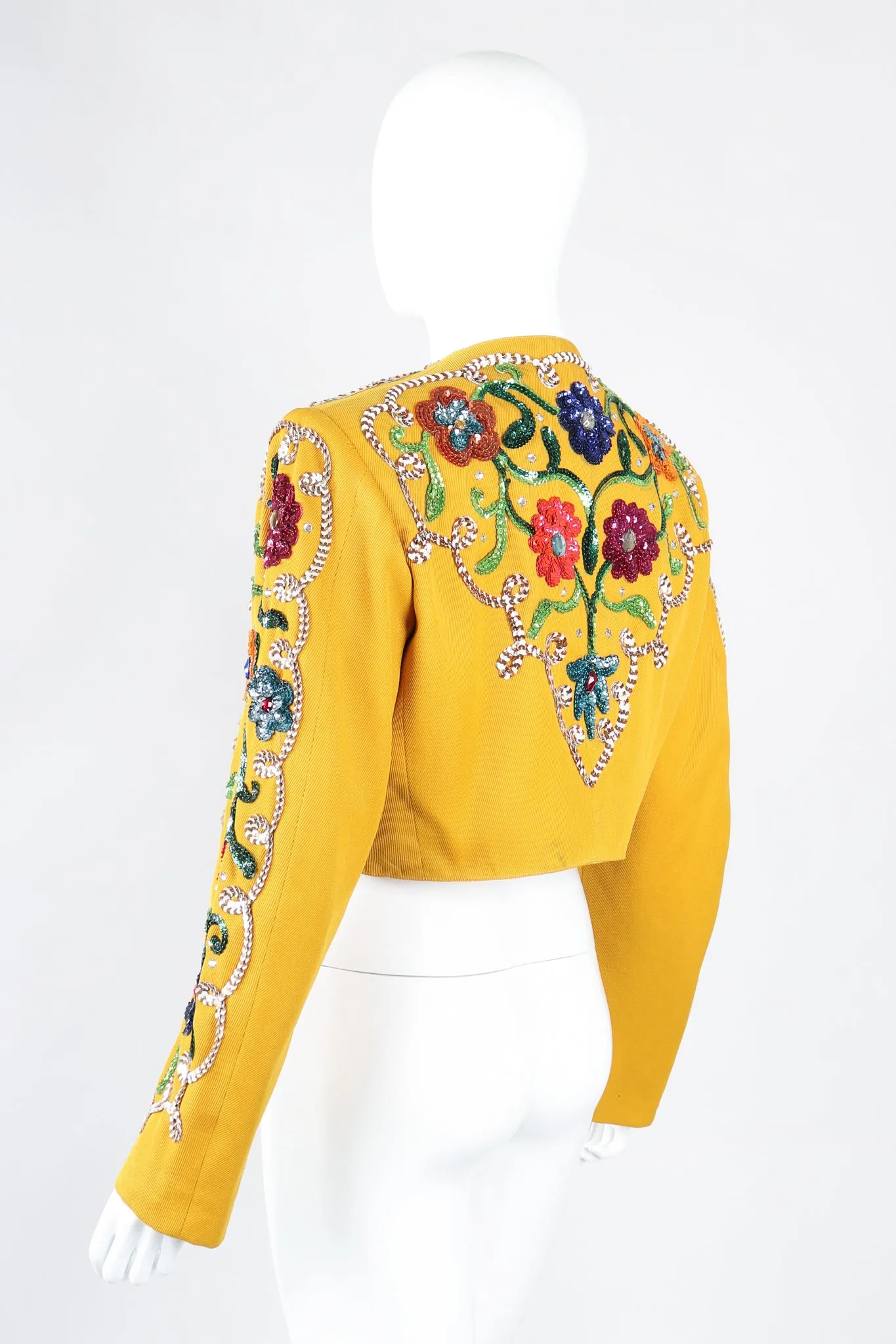 Sequin Flower Matador Jacket
