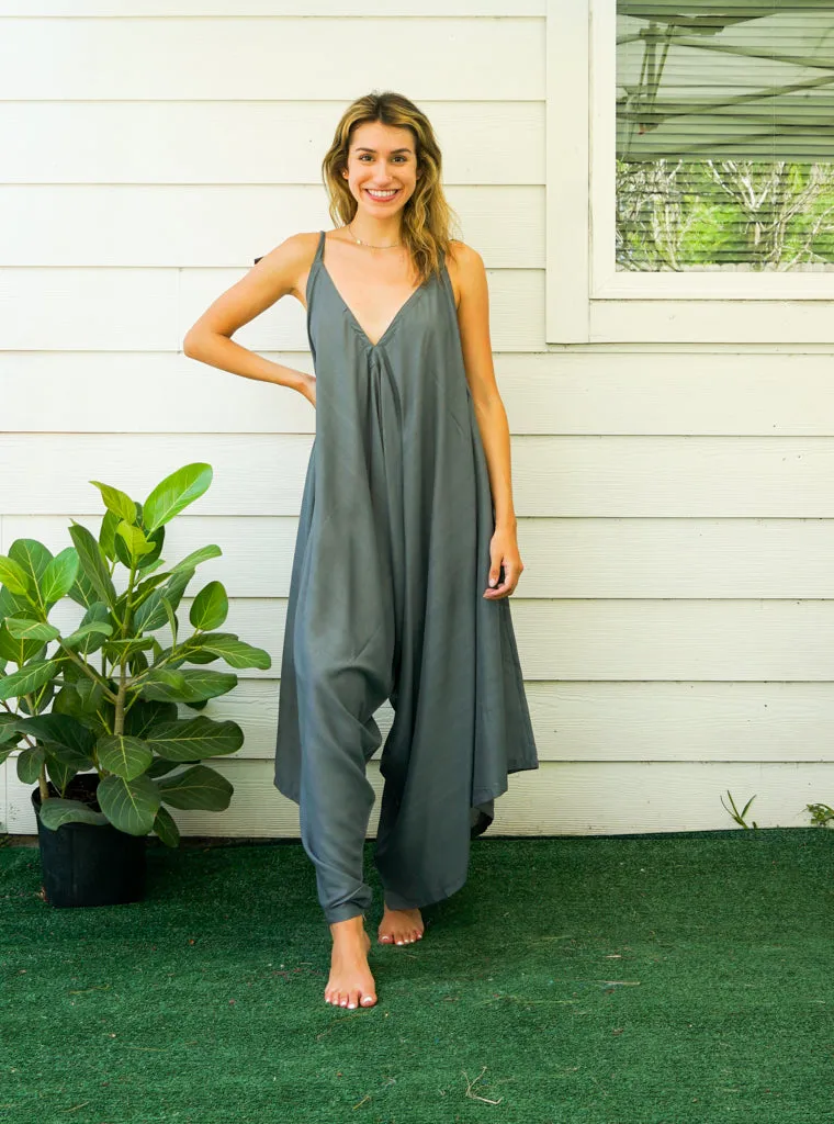 Slate Gray Boho Jumpsuit