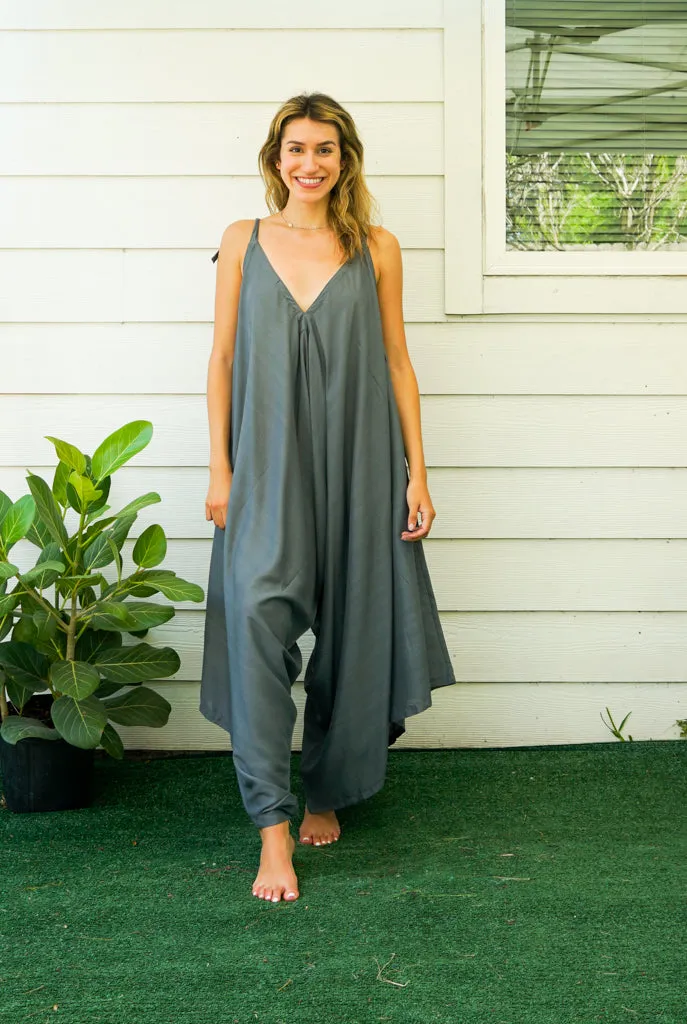 Slate Gray Boho Jumpsuit