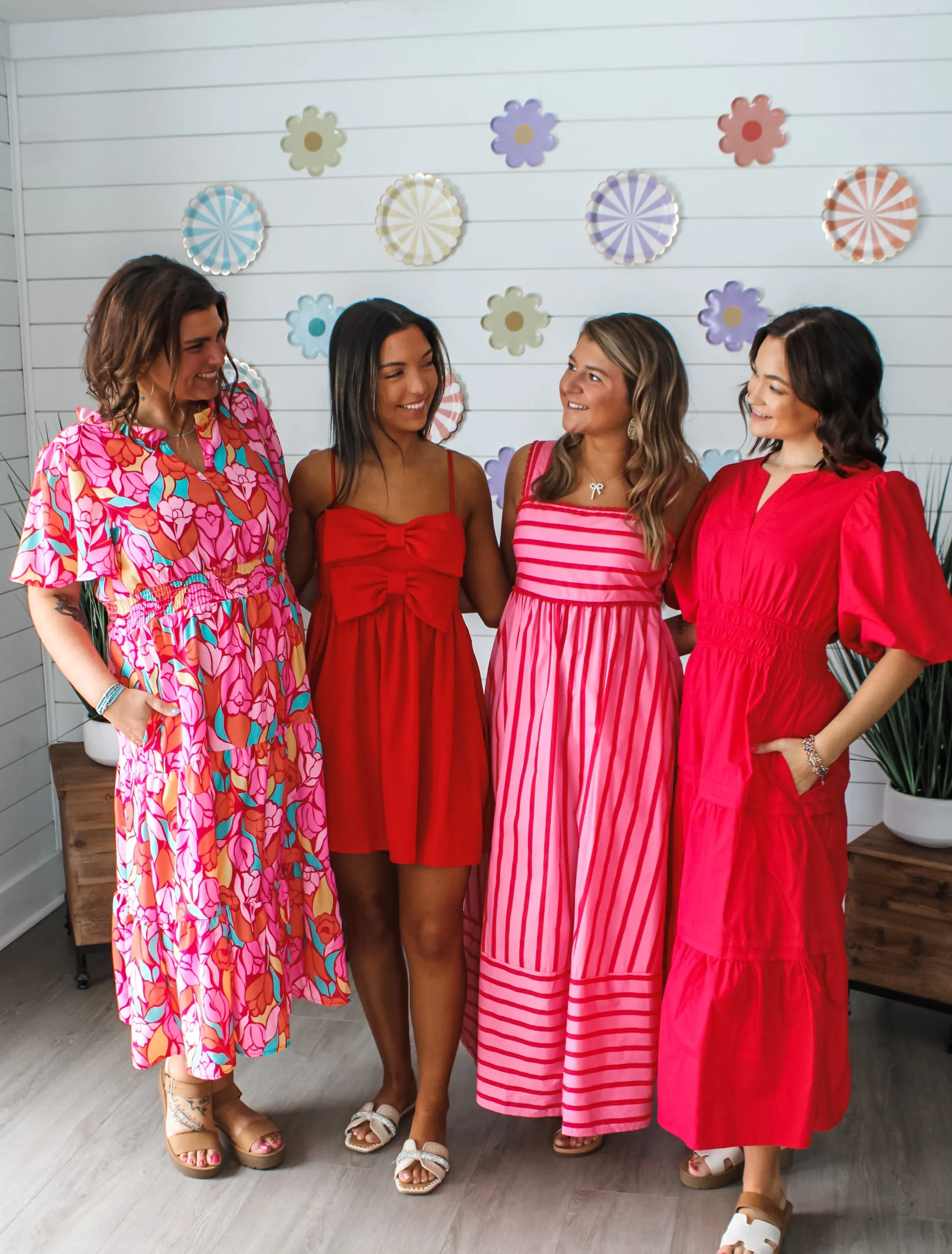 Spring Sweetheart Bow Dress • Red