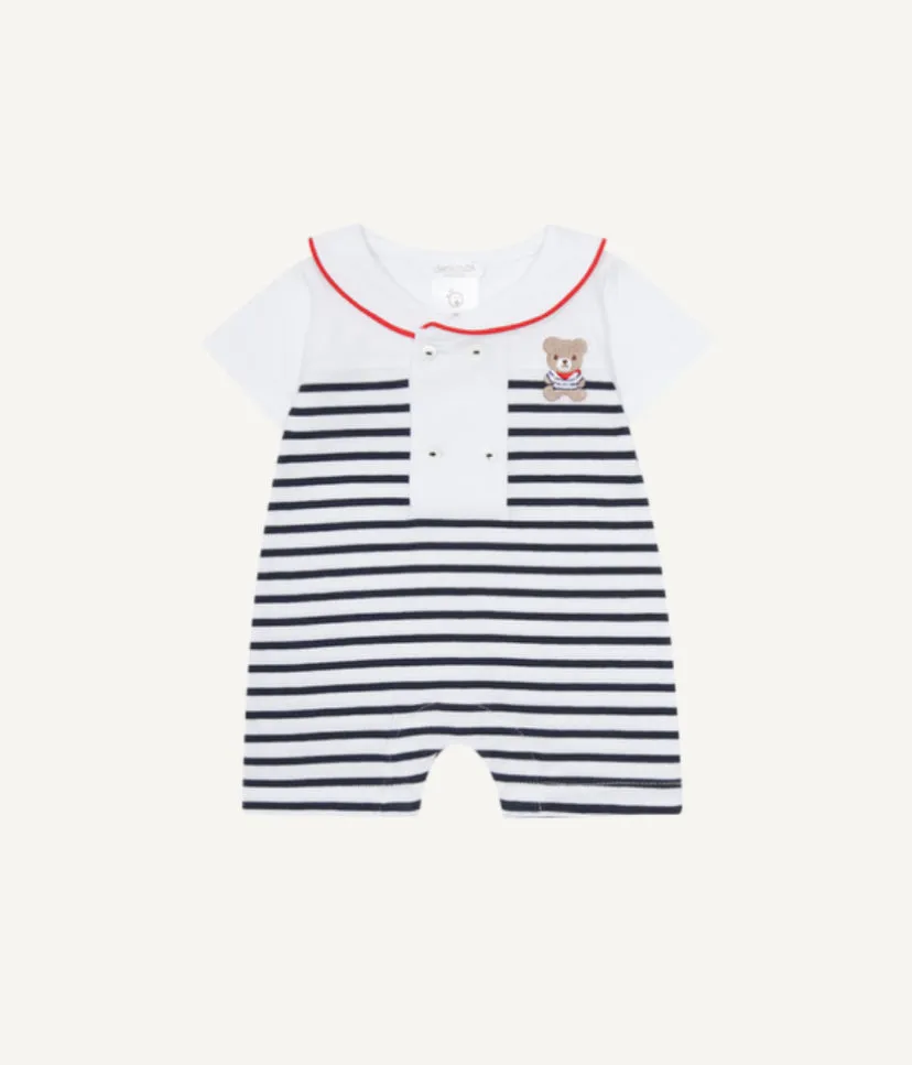 SS25 Deolinda - Nautical Playsuit with Teddy Motif