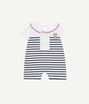 SS25 Deolinda - Nautical Playsuit with Teddy Motif