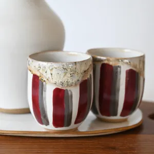 Stemless  Maroon & White